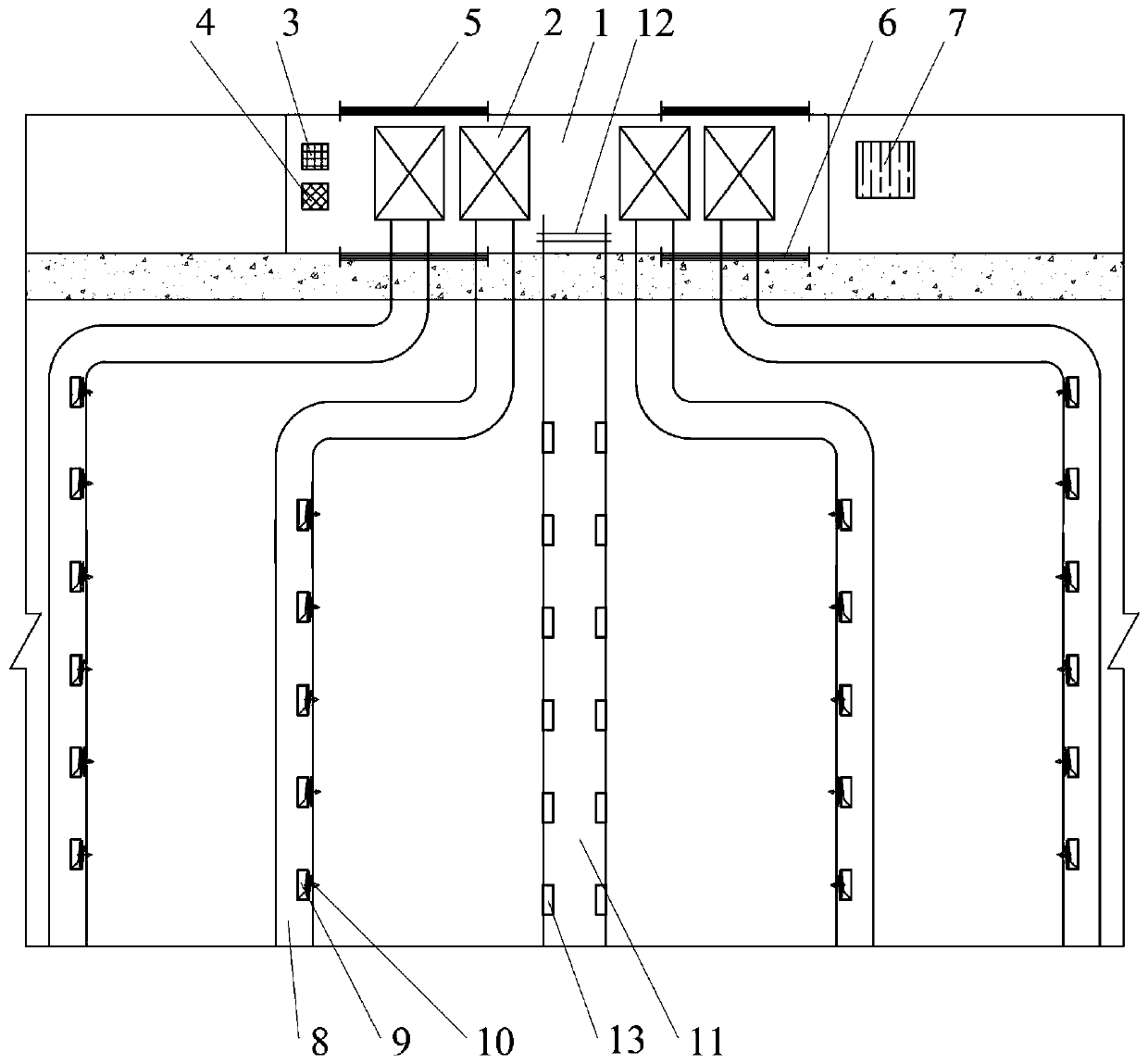 Positive-ventilation greenhouse environment regulation system