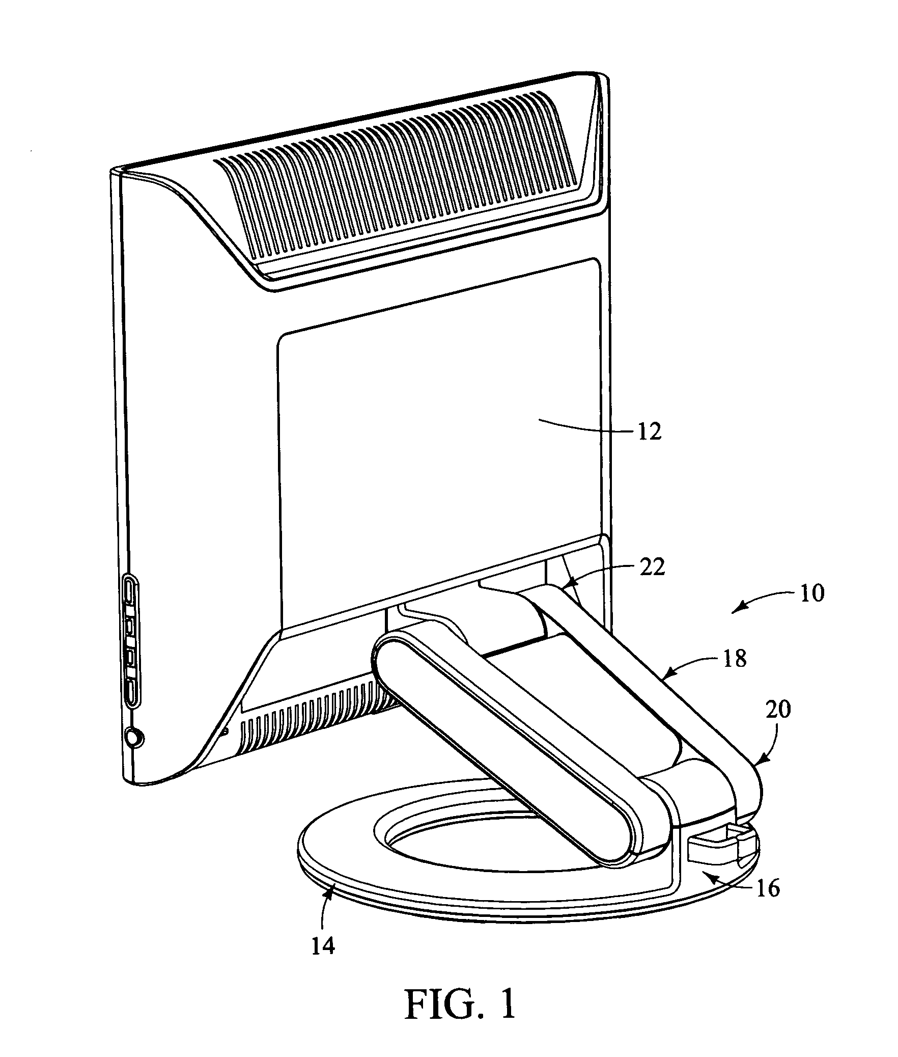 Thin computer monitor support apparatus