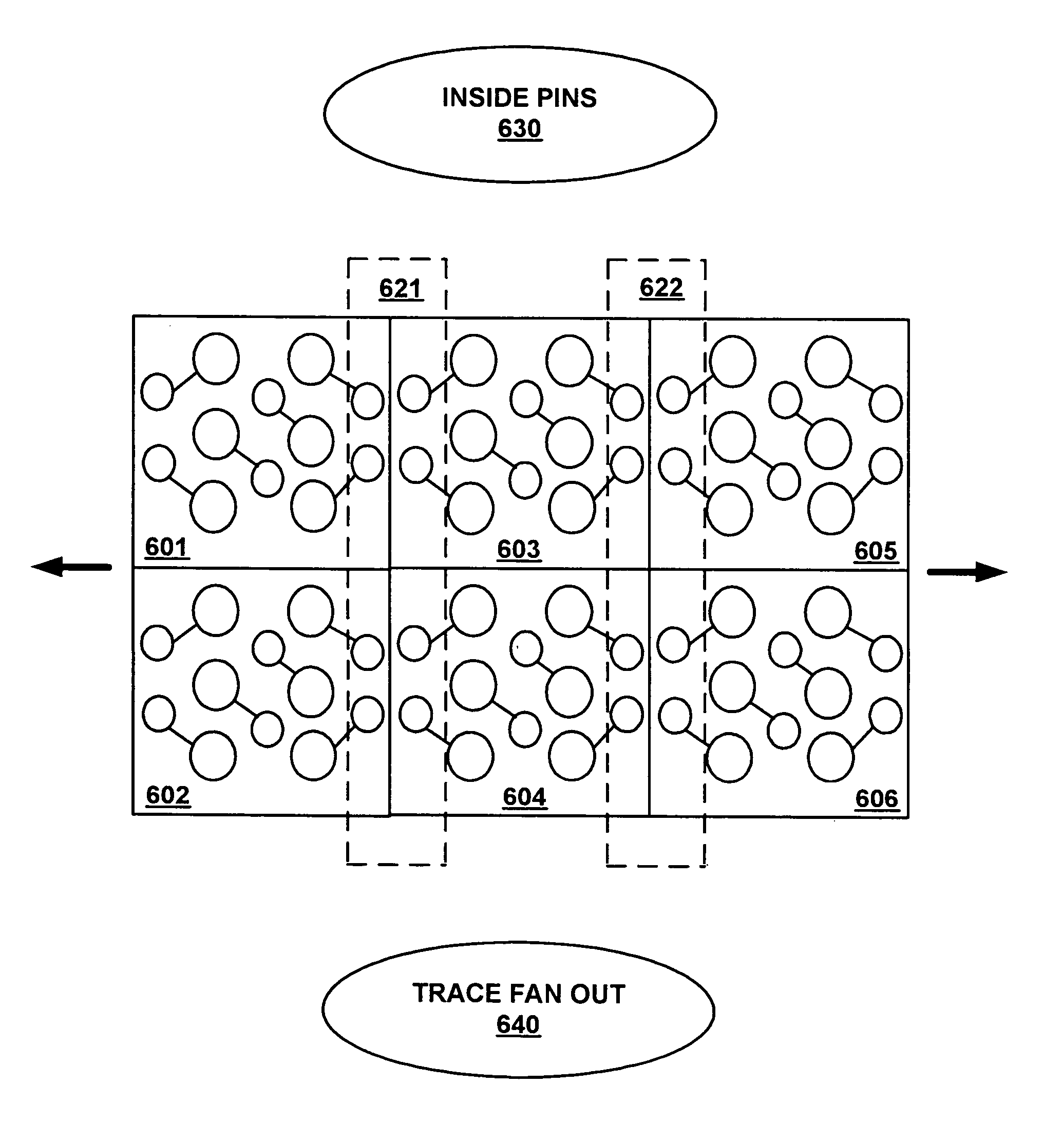 System for arraying surface mount grid array contact pads to optimize trace escape routing for a printed circuit board