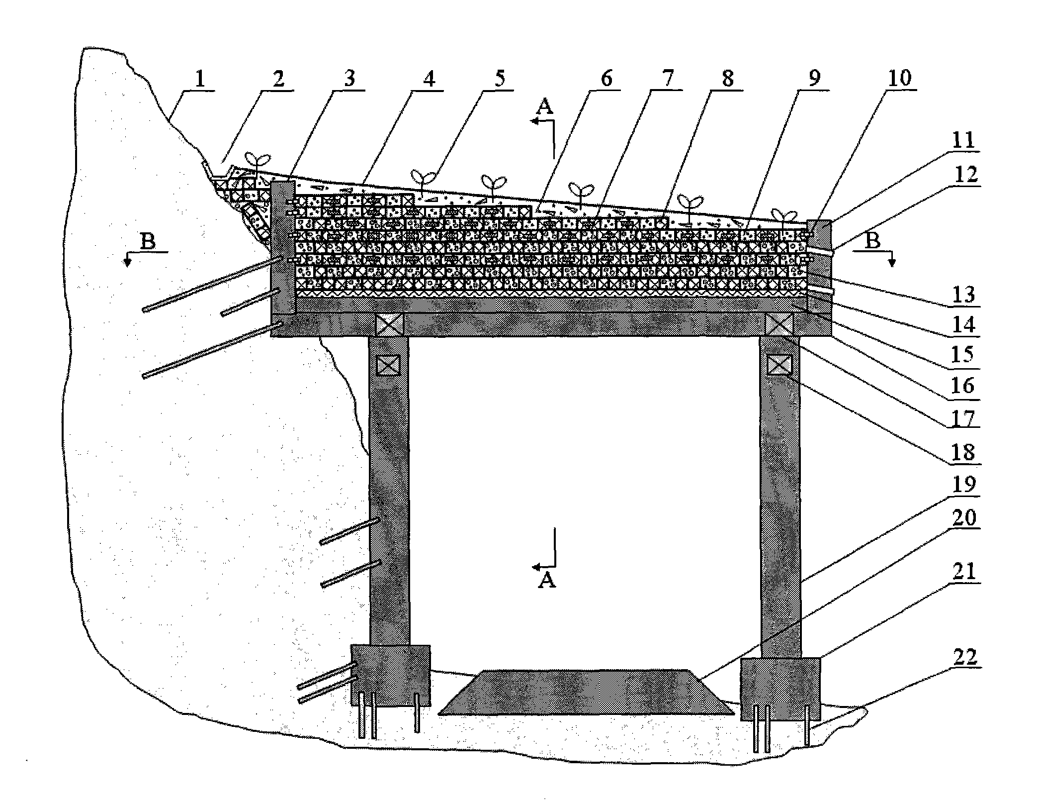 Method for manufacturing cushion pad layer of rock protective shed by utilizing waste tyres