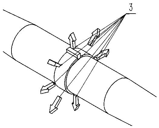 Method for measuring radial expansion force during running of cable middle joint