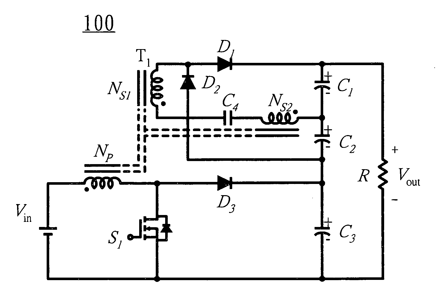 Multi-winding high step-up DC-DC converter