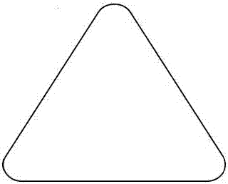 Rounded corner triangle graphical substrate