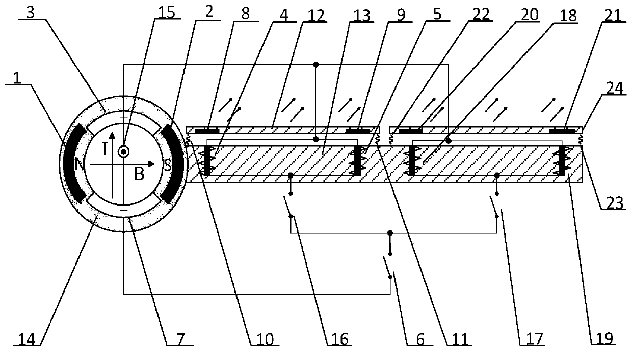 Power-adjustable space radiation heat dissipation system and working method thereof