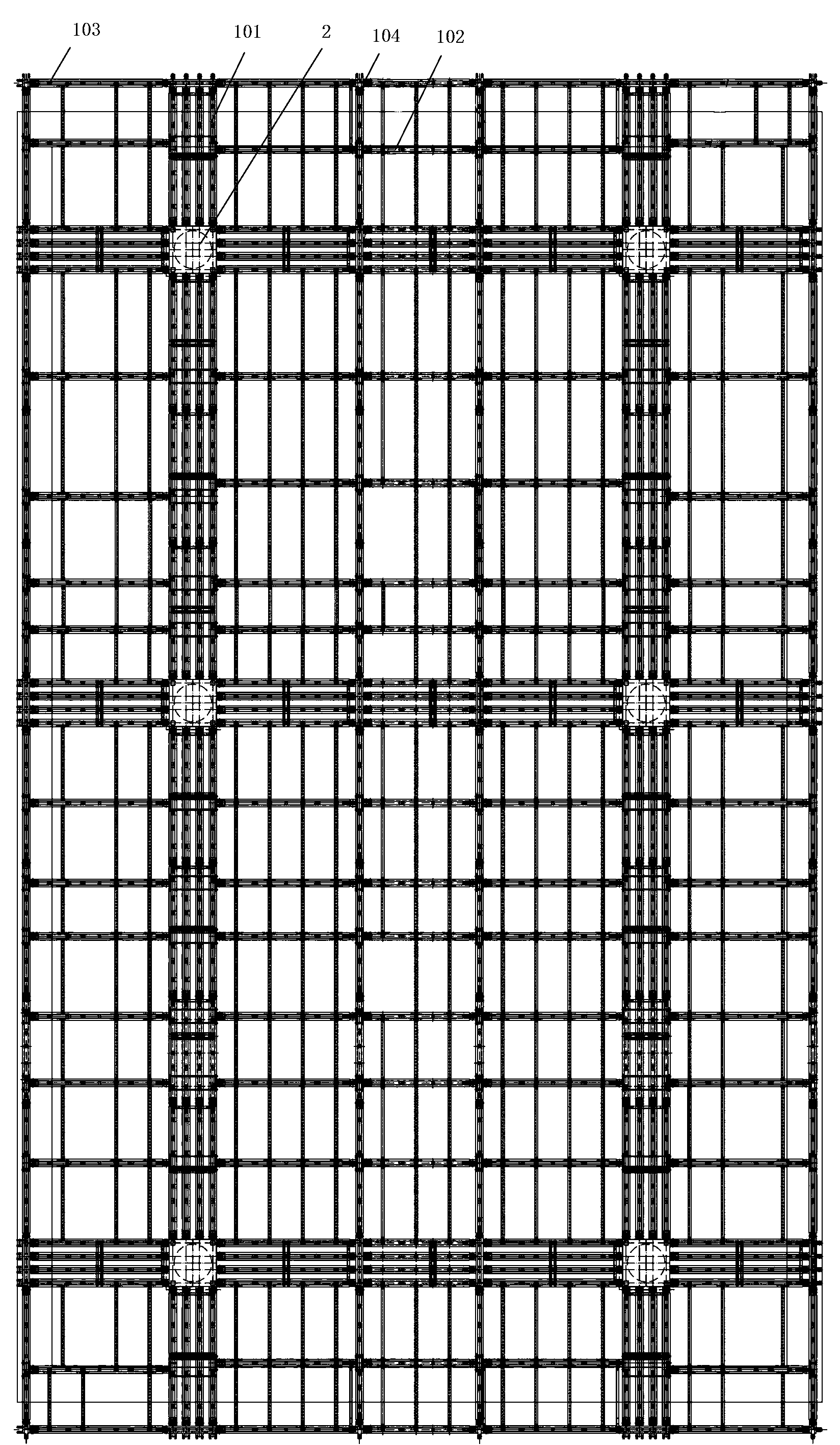 Standard Bailey truss assembling type jacking formwork system