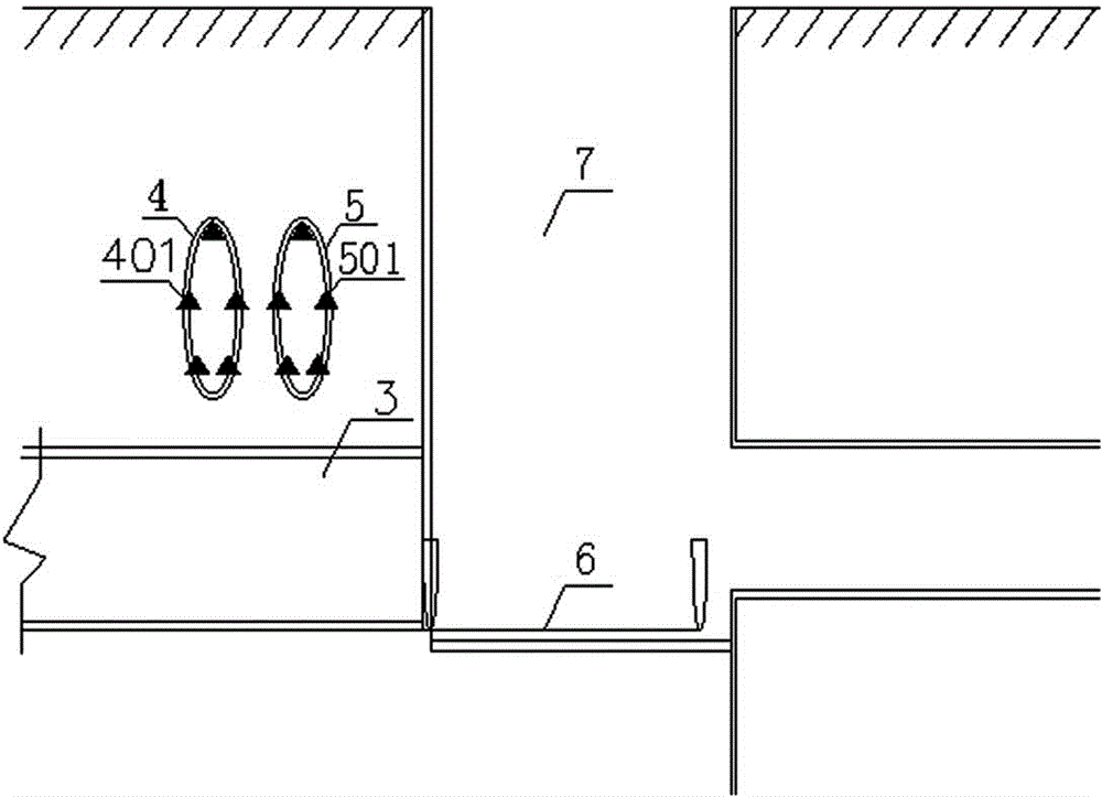 Construction method of close-range down-traversing operation lines at initial stages or receiving stages of shield