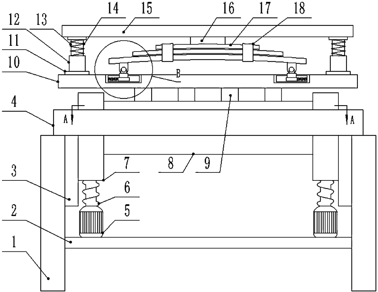 Elastic piece type damping device for machining