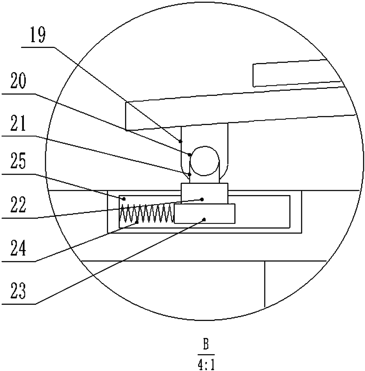 Elastic piece type damping device for machining