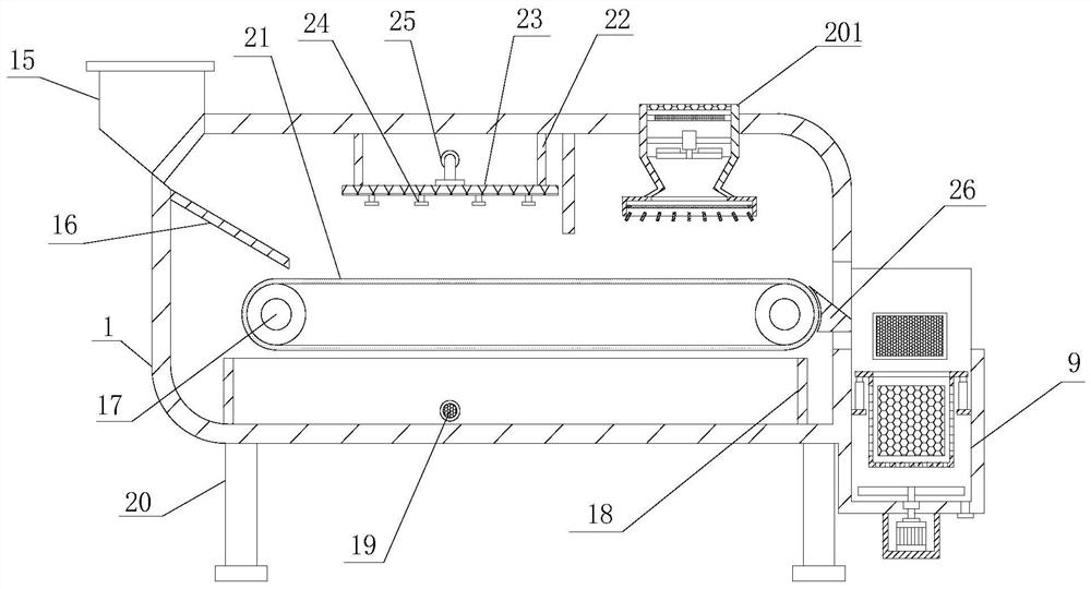 Environment-friendly and energy-saving cooling device for refractory material production