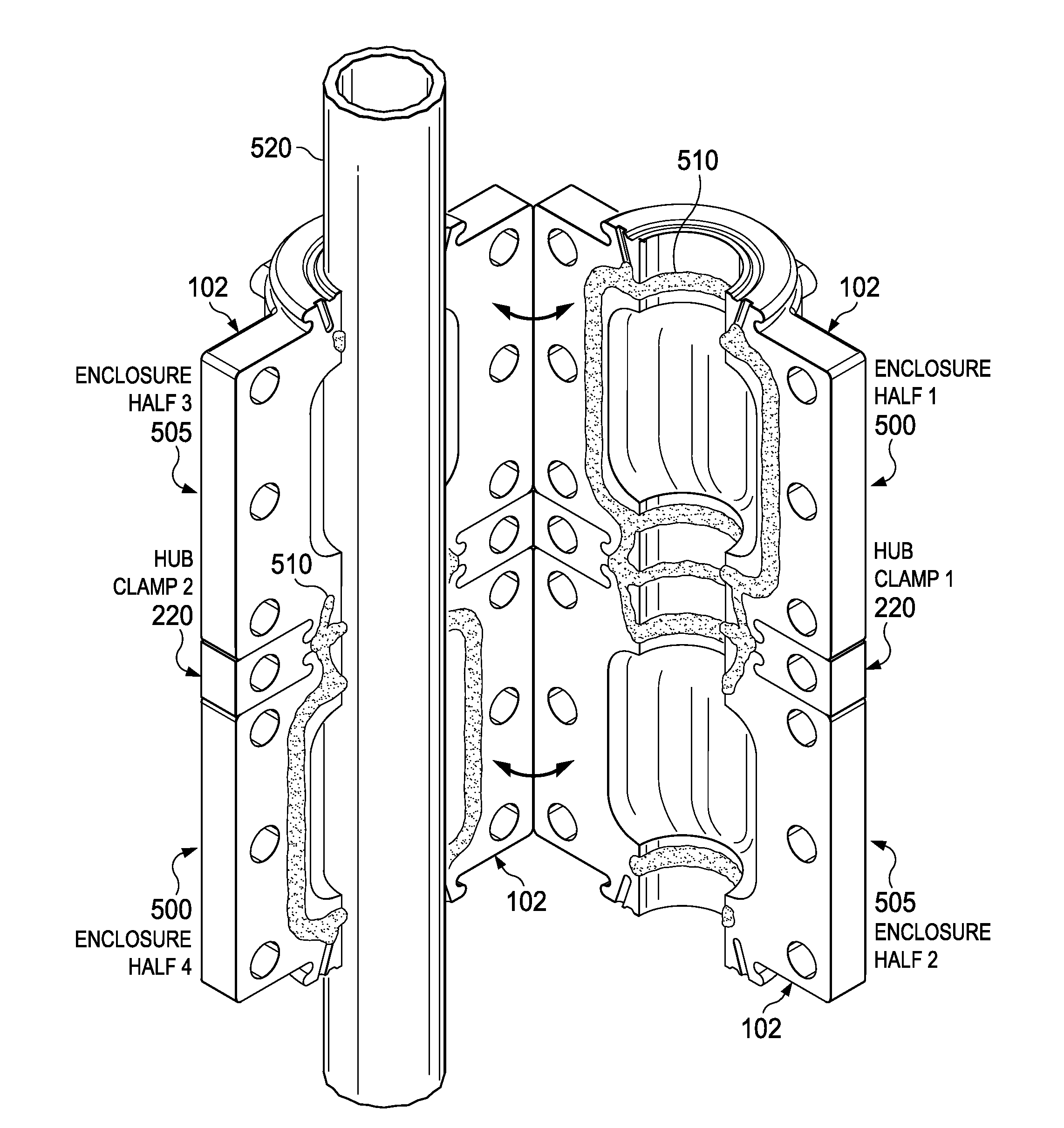 System and method for modular repair of pipe leaks