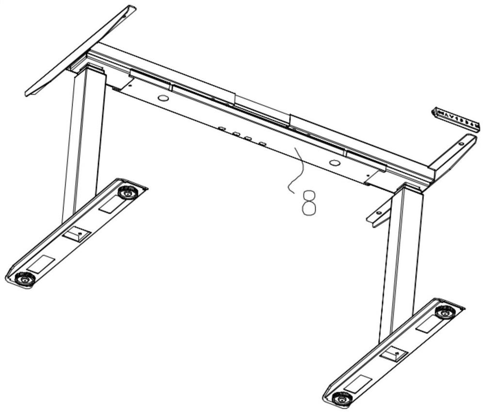 Double-cross-beam assembly on lifting table