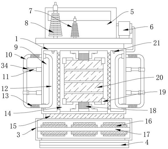 Resin casting dry-type distribution transformer and preparation method thereof