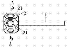 Semi-dumbbell-shaped box spanner