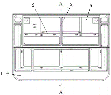 Carbon fiber composite operation skeleton of display and control console