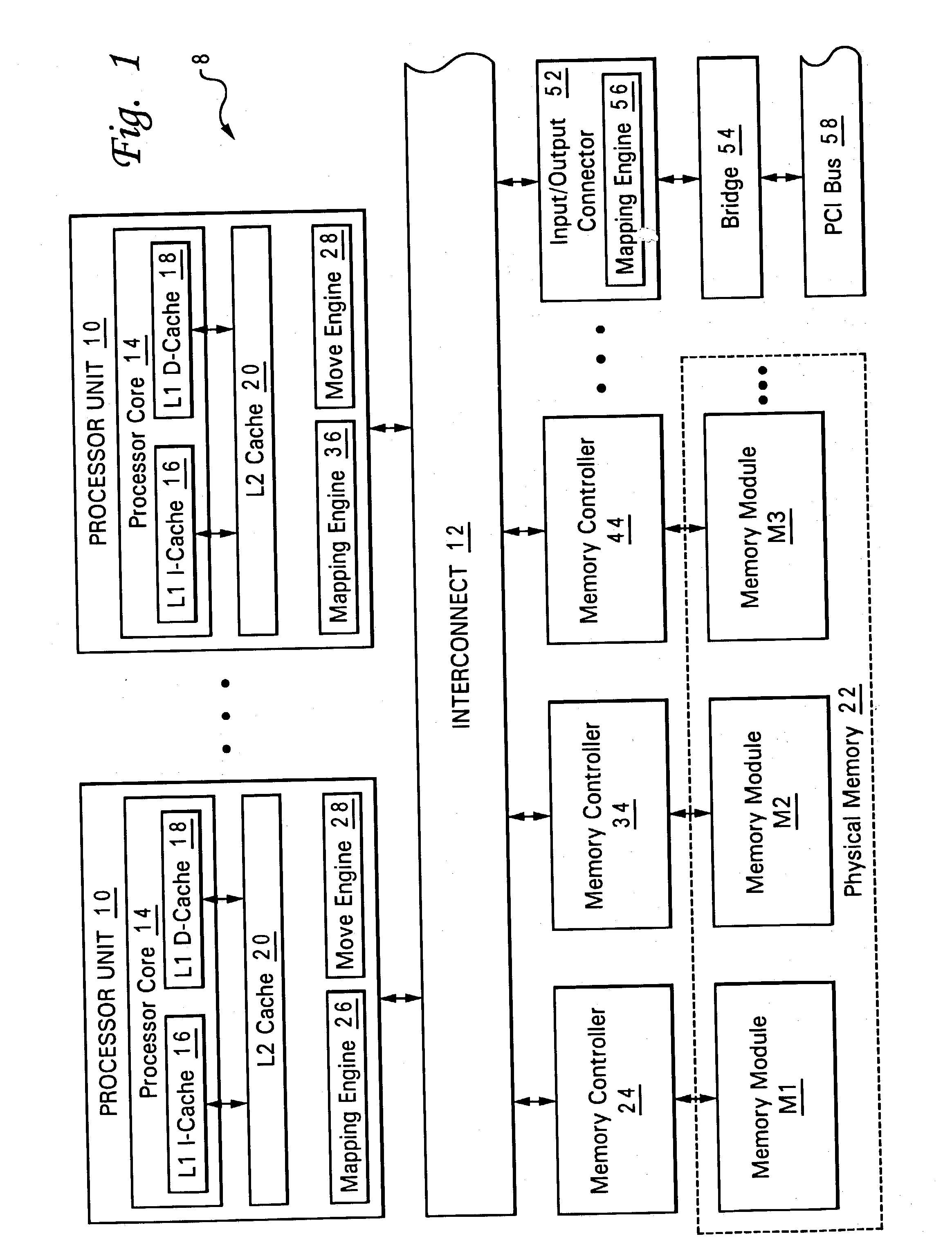 Method and system of managing virtualized physical memory in a multi-processor system