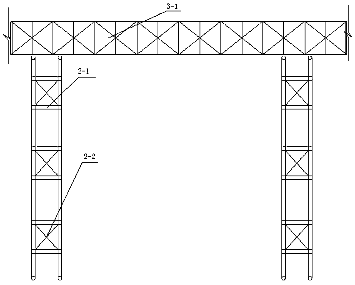 Steel girder sling arch bridge construction method applicable to large environmental restriction