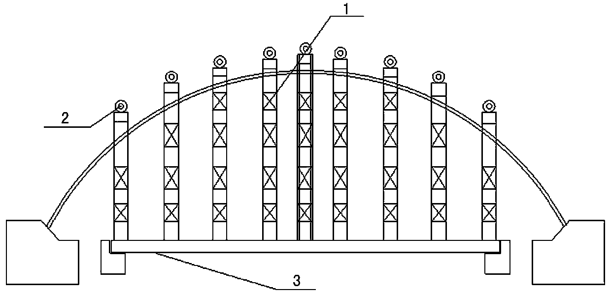 Steel girder sling arch bridge construction method applicable to large environmental restriction