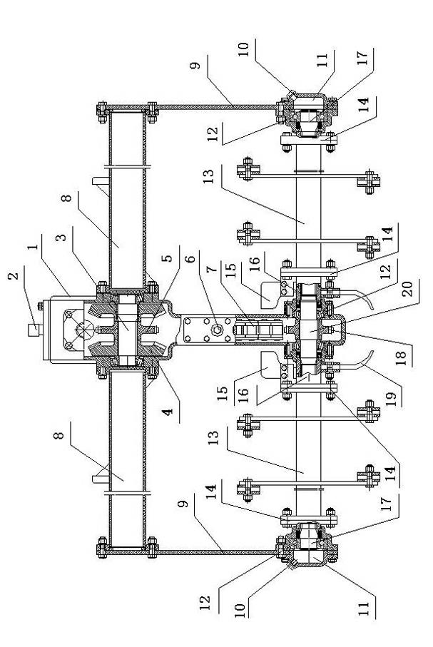 No-missing chain-driven rotary cultivator with functions of soil casting, stubble cleaning and subsoiling