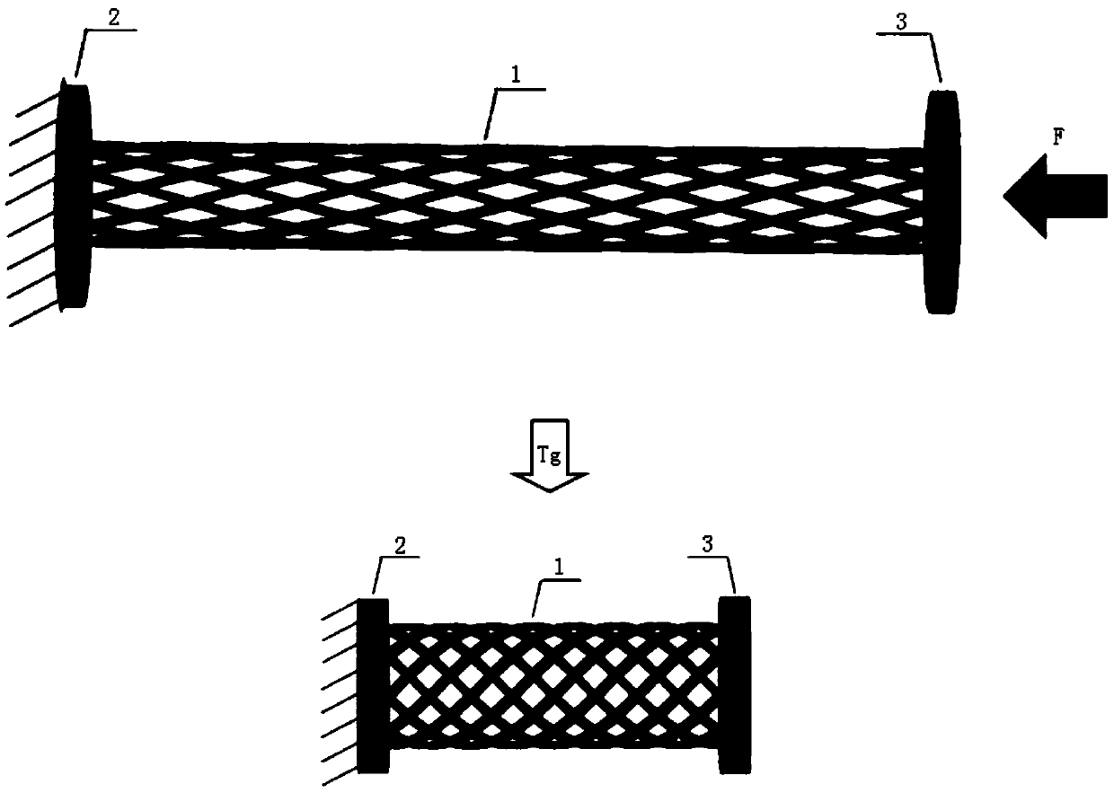 Space scalable type mechanical arm based on 4D printing and expanding and contracting method thereof