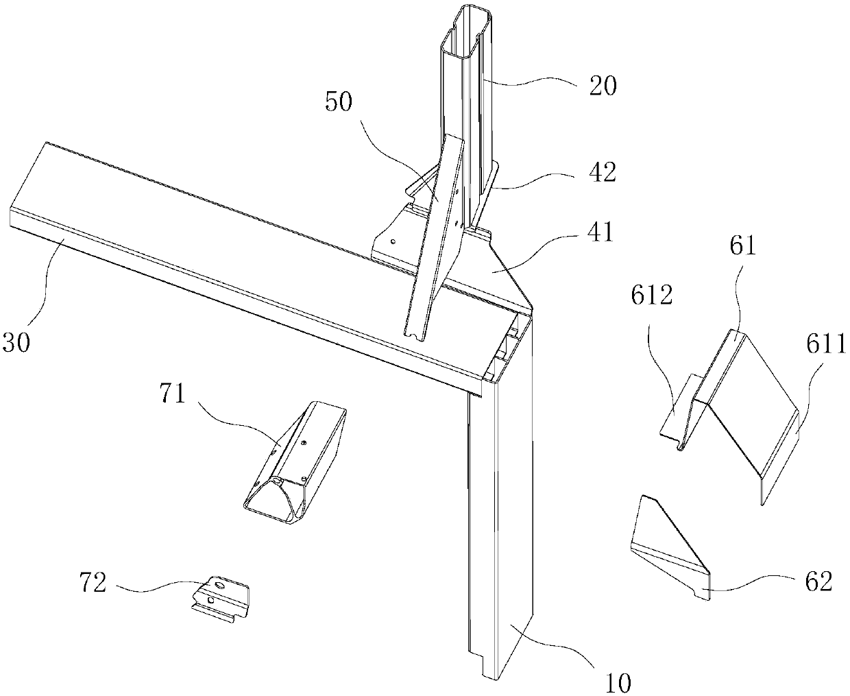 Front longitudinal beam structure