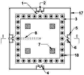 Built-in vibrating device based on sleeve post-grouting construction