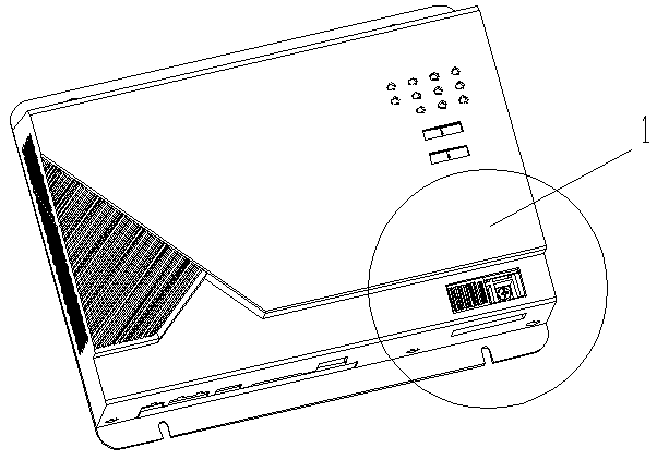 Power line connection protection structure, gateway and power line connection method for gateway