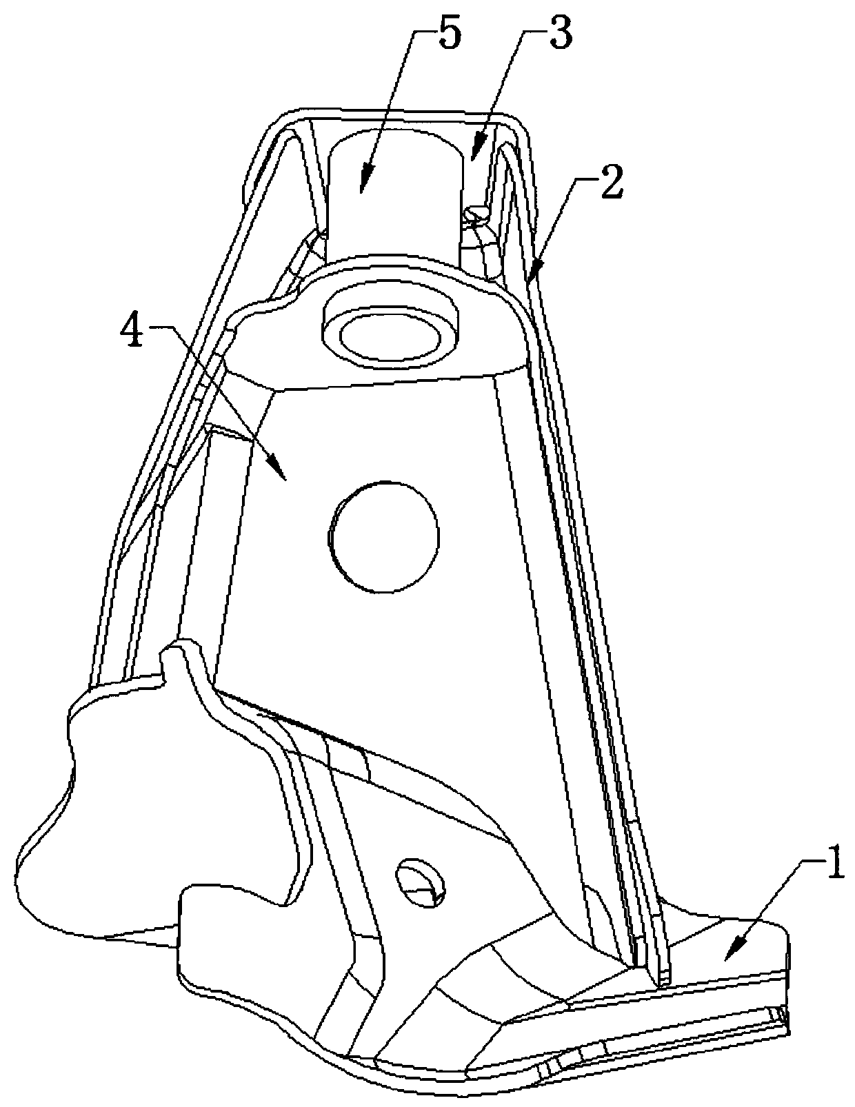 Auxiliary frame vehicle body mounting bracket