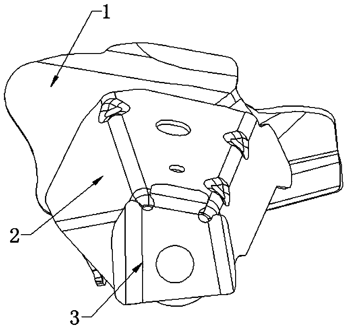 Auxiliary frame vehicle body mounting bracket