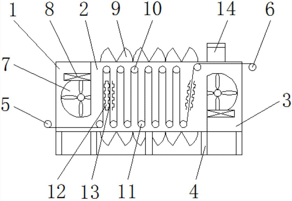 Guide roller type hot air dryer