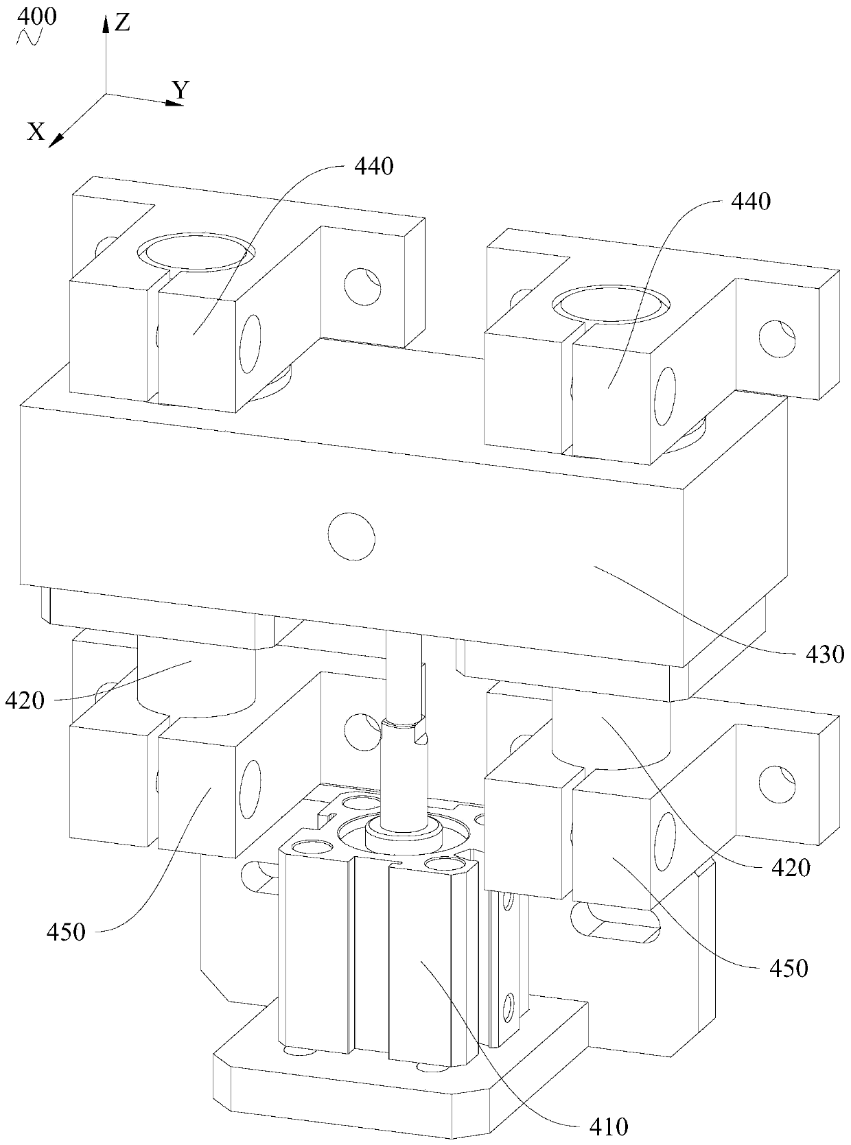 Tail end executing mechanism and longitudinal bar conveying robot