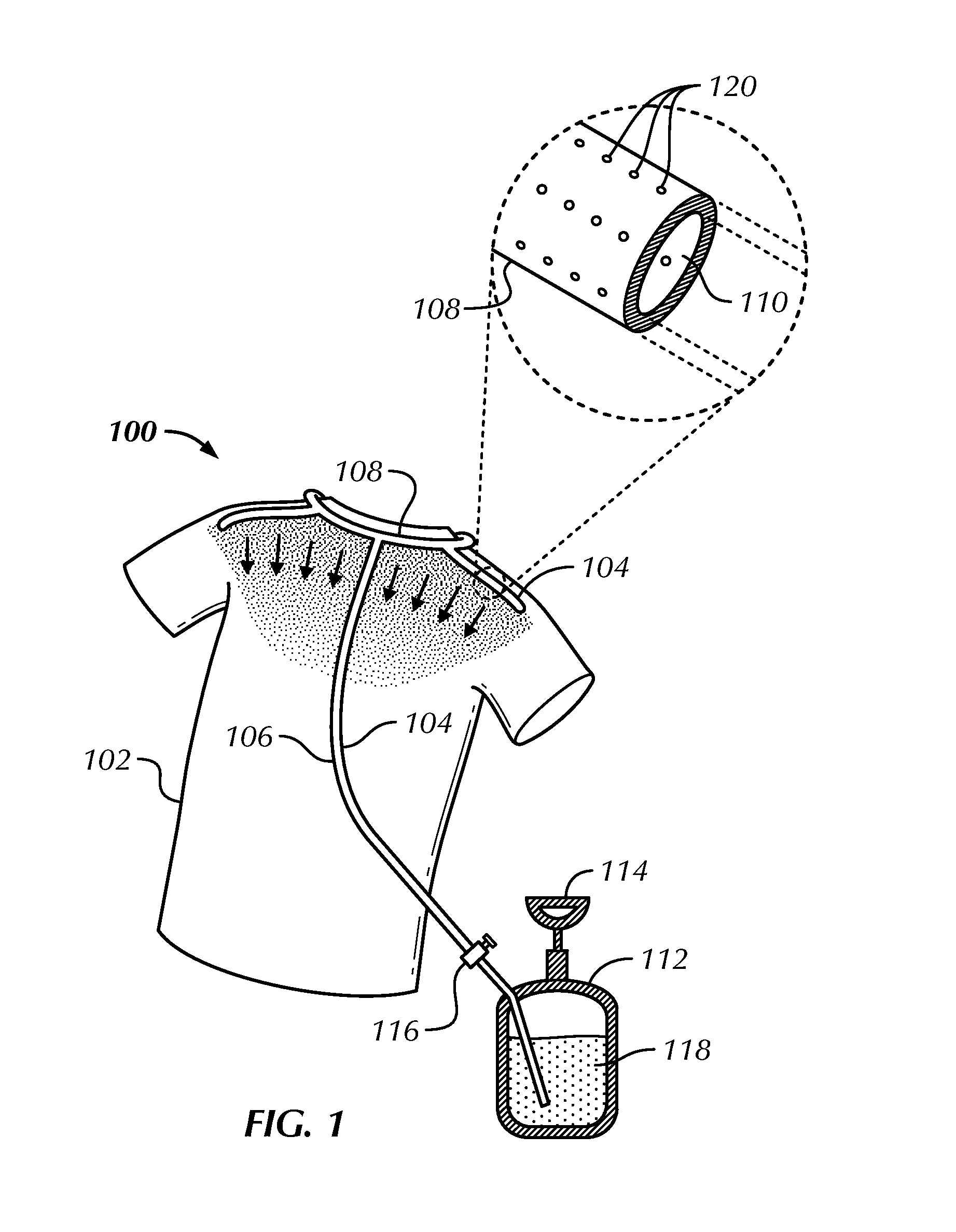 Evaporative cooling clothing system for reducing body temperature of a wearer of the clothing system