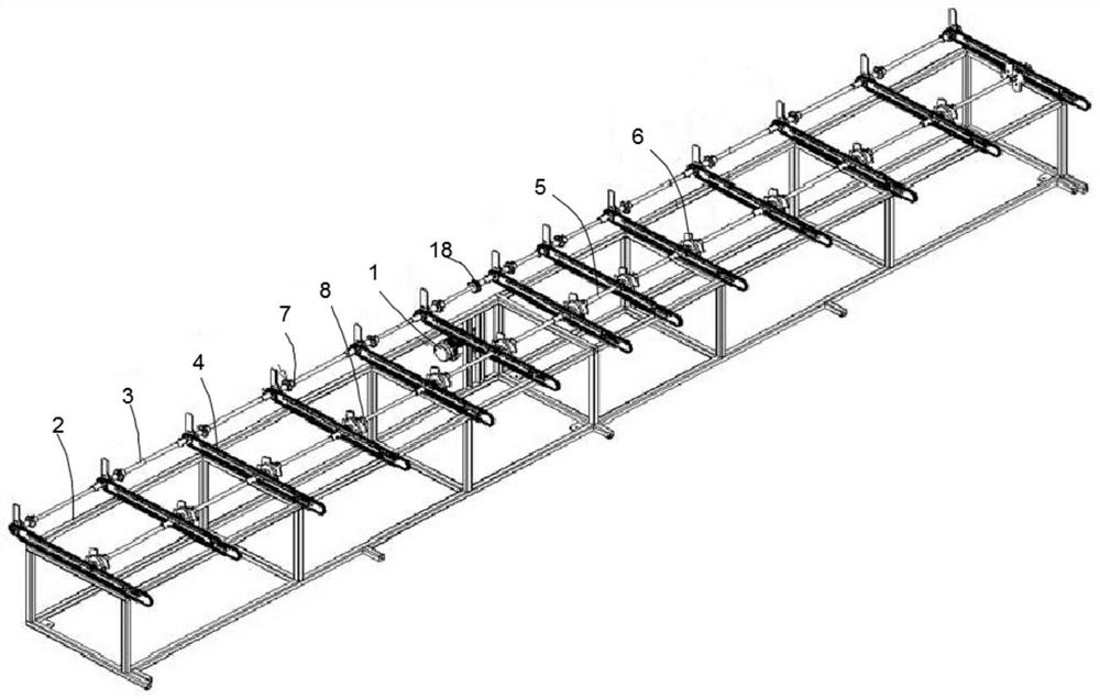 Steel bar scattering machine and steel bar feeding machine