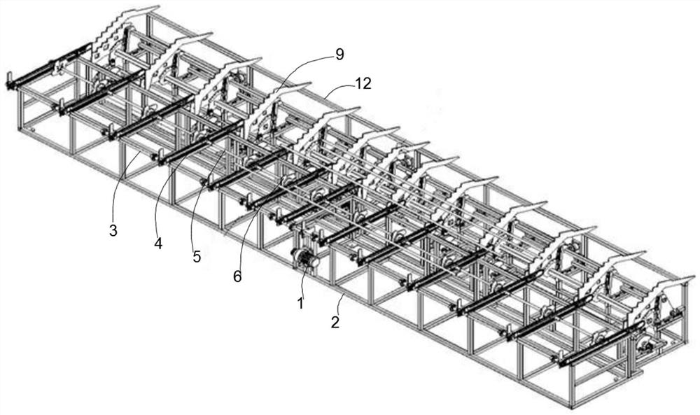 Steel bar scattering machine and steel bar feeding machine