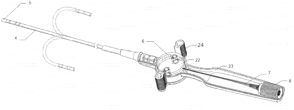 Controllable bilateral-deflection perfusion electrophysiologic conduit