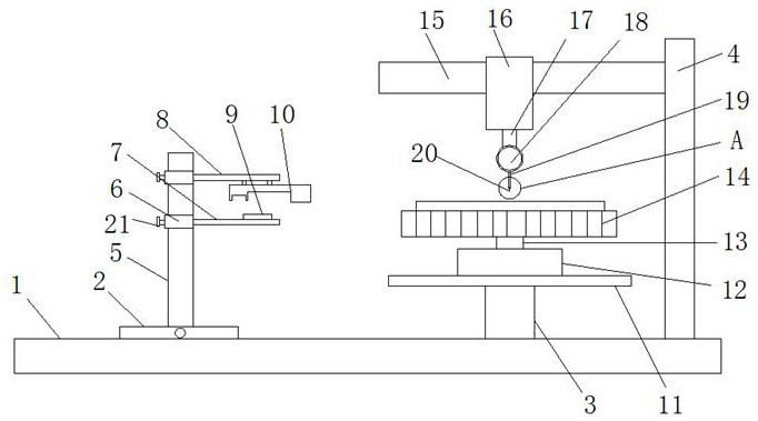 Flywheel bounce detection device matched with surface shape of flywheel basal disc