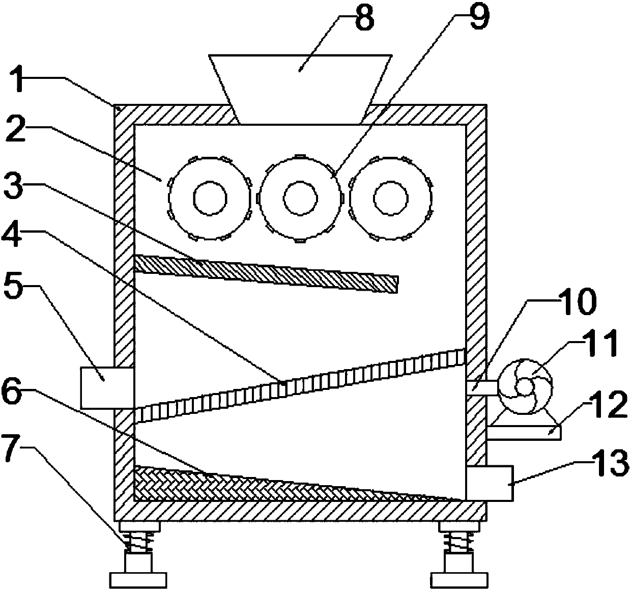 Peanut sheller for grain and oil processing