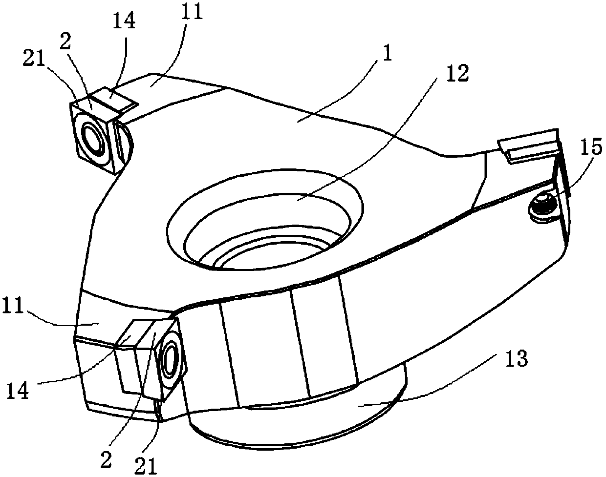 Three-claw cutter head