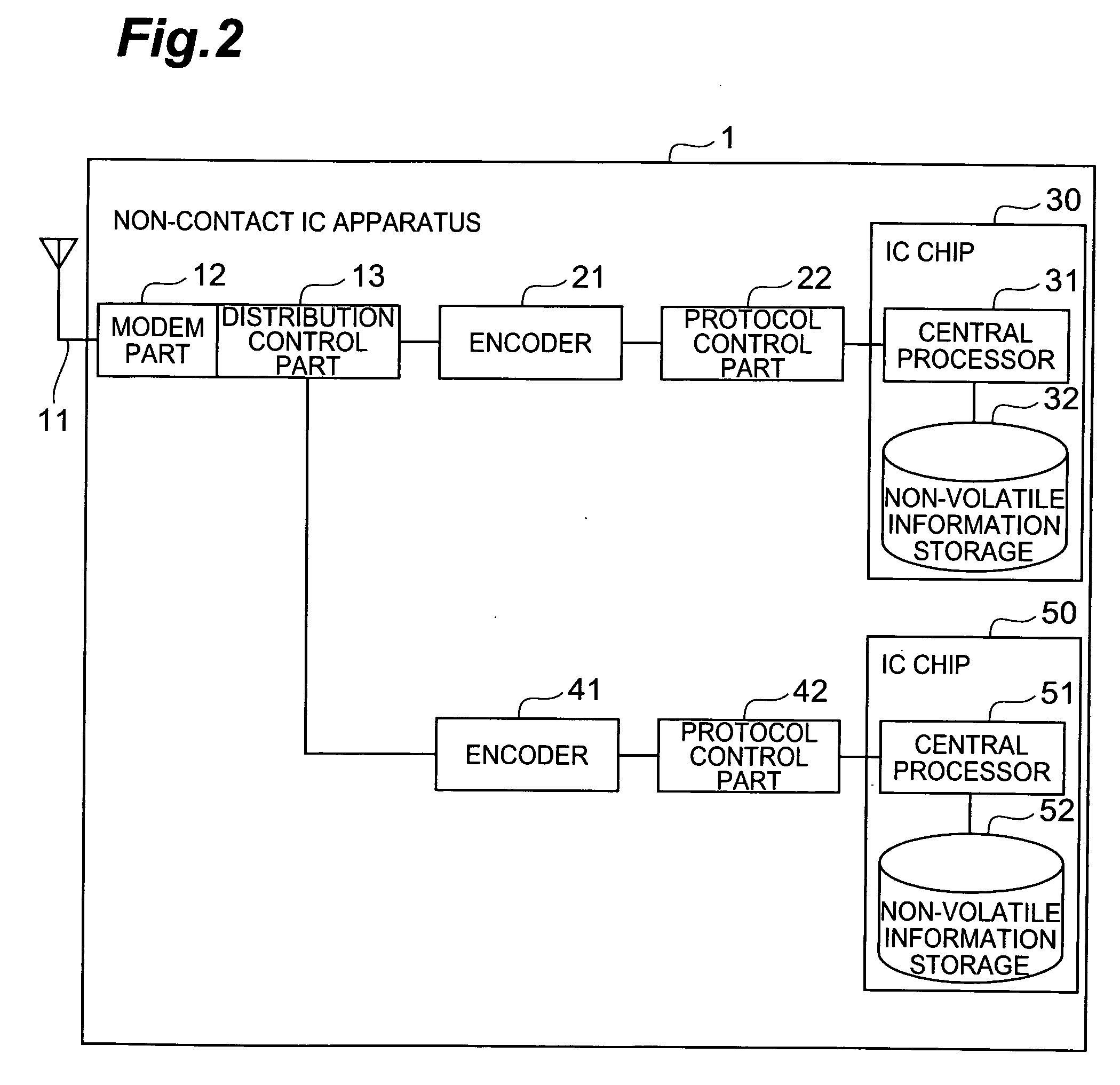 Non-contact IC apparatus and control method