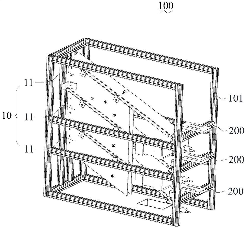 Diameter sorting device and sorting equipment