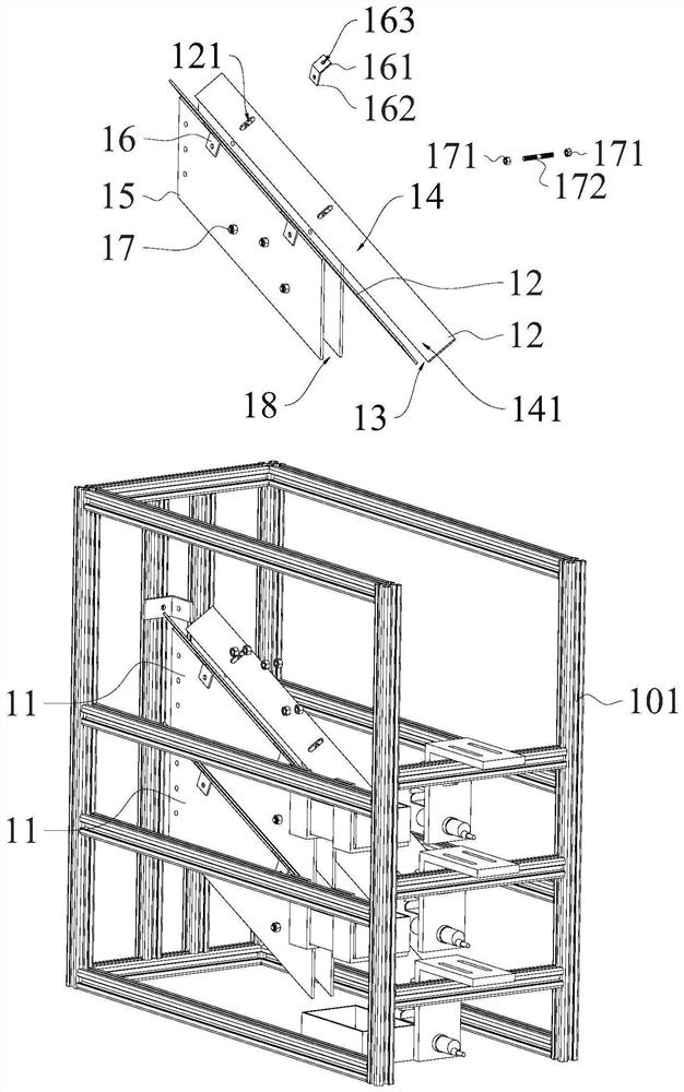 Diameter sorting device and sorting equipment