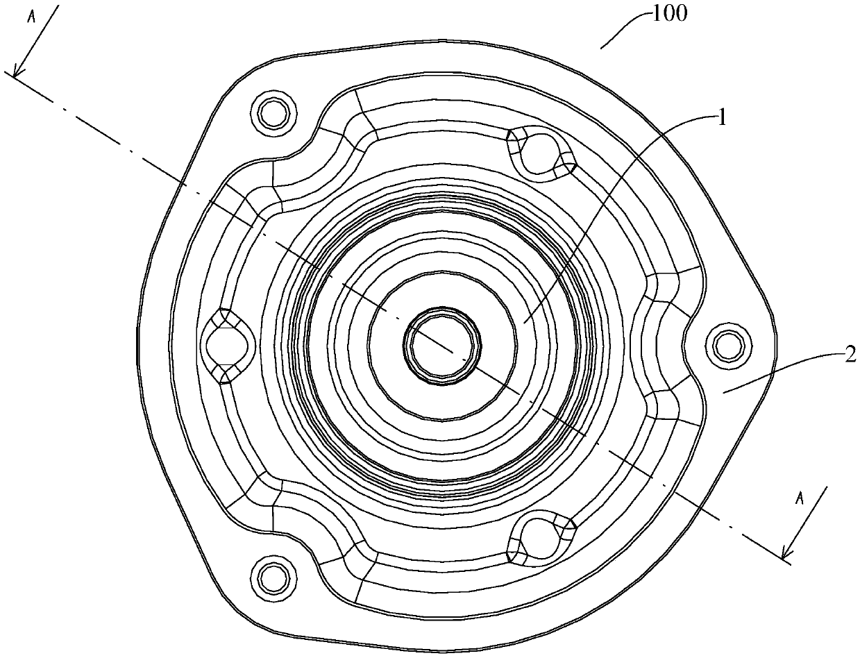 Shock absorber mounting base, front suspension and vehicle