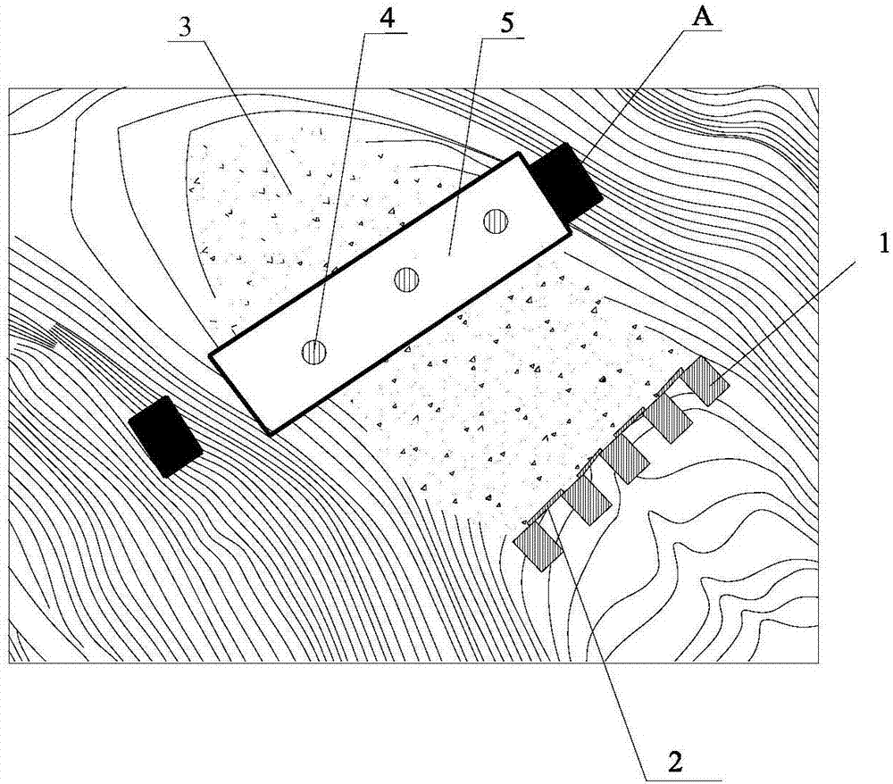 Disturbance reinforcing structure and construction method of existing bridge in deep valley