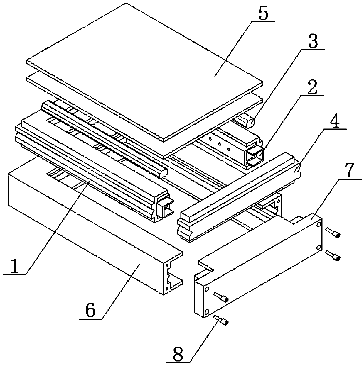 Dual-piece hollow structure safety glass preparation method