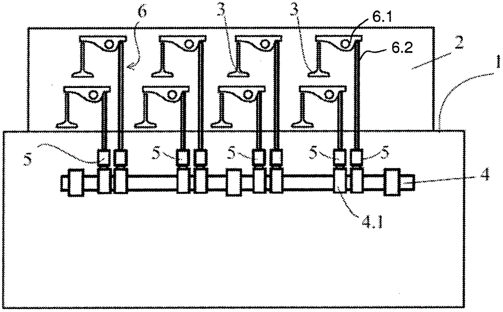 Gas exchange valve arrangement