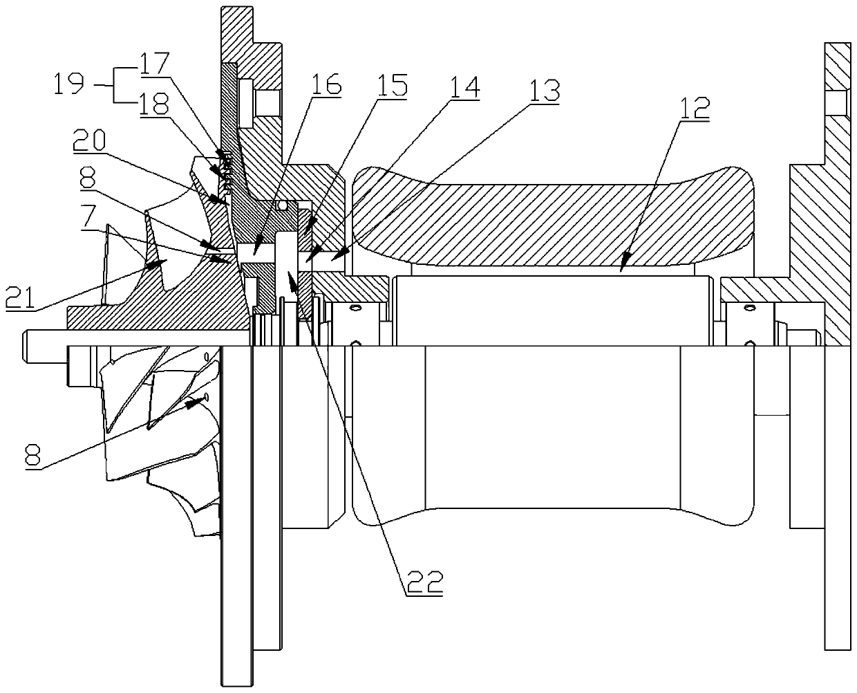 Electric air compressor with motor rotor cooling system