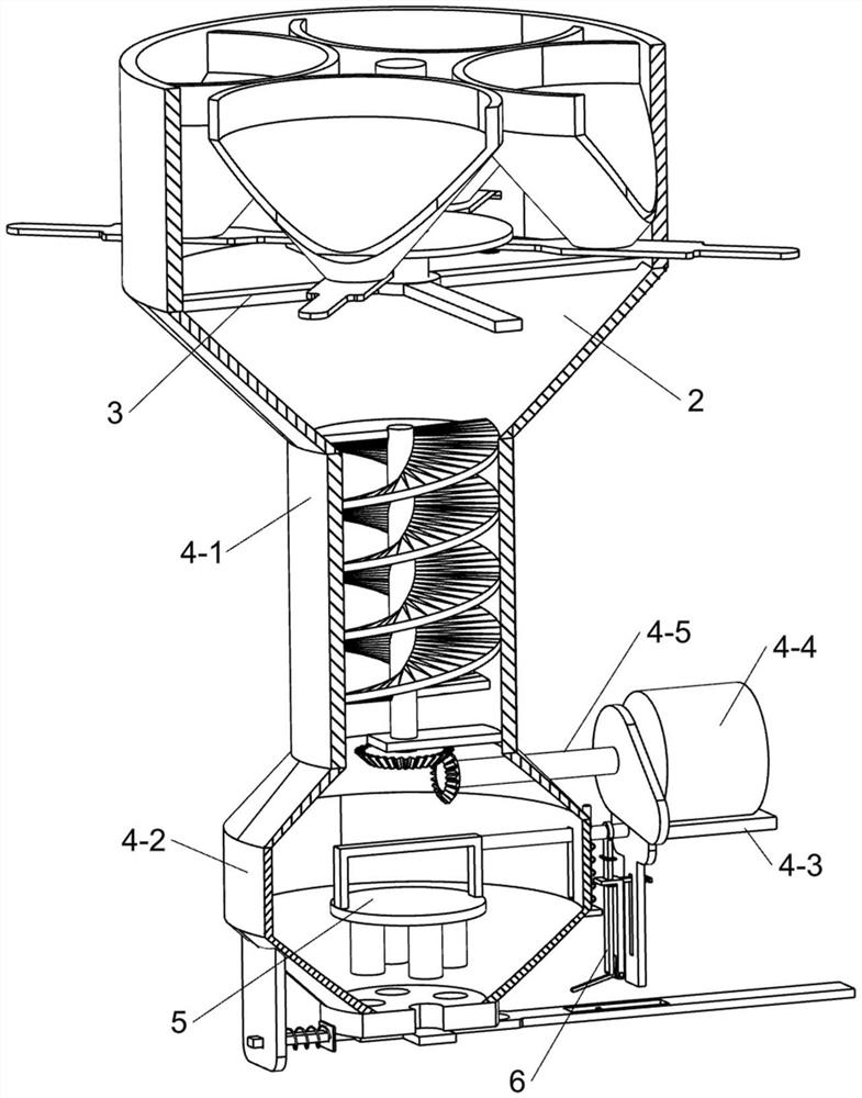 Stirring and tabletting device capable of adjusting proportion of raw materials of powder coating