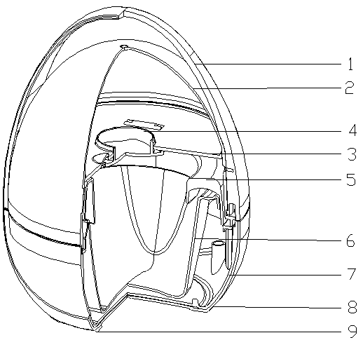 Egg-shaped portable pedestal pan