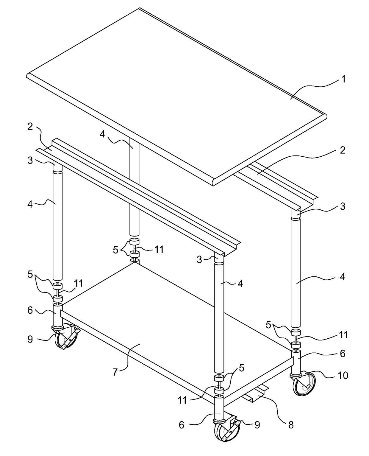 Knock down table