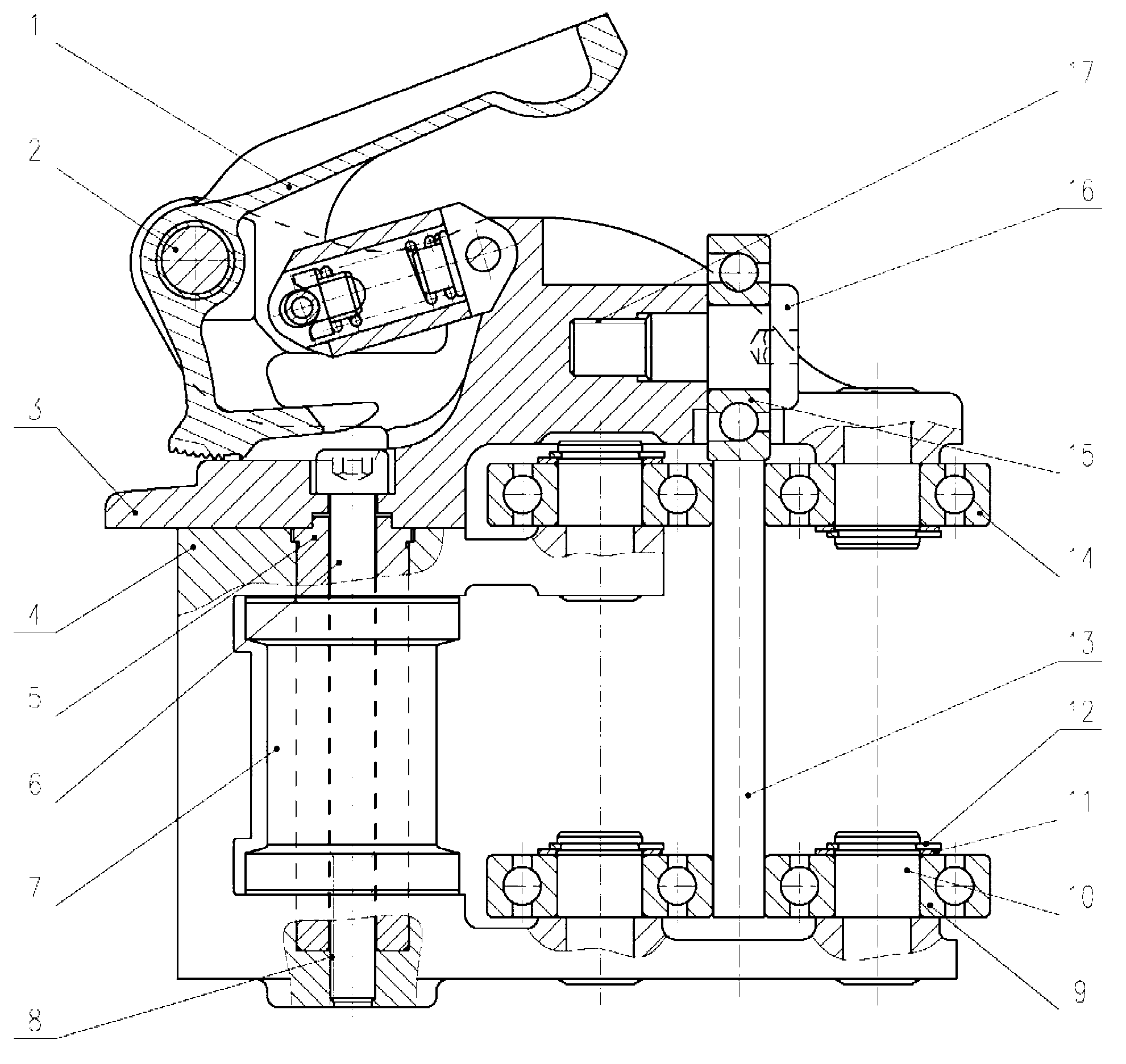 Chain tongs structure of thin film stretching production line