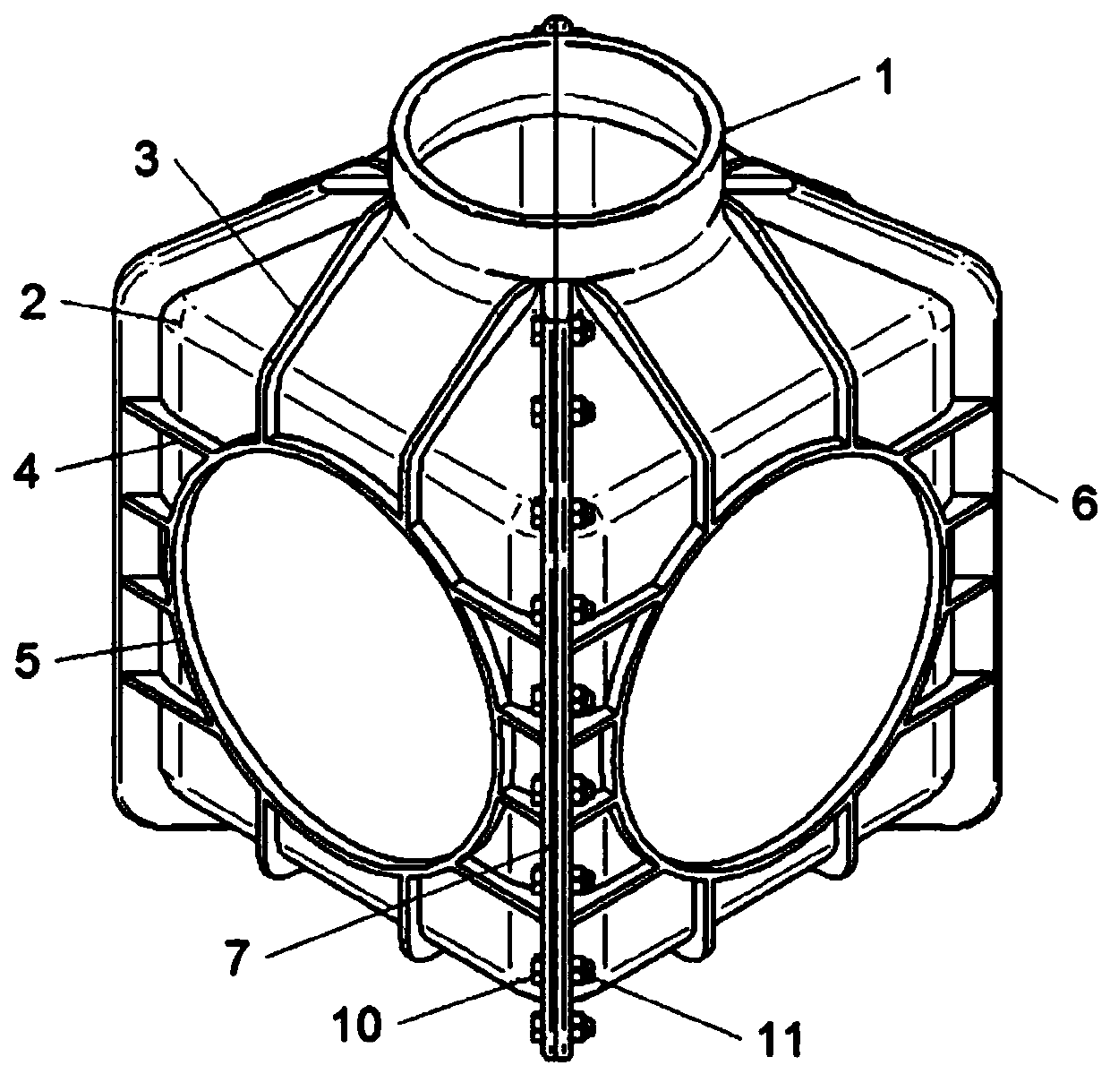 Compatible plastic inspection well and connection structure of compatible plastic inspection well and pipeline